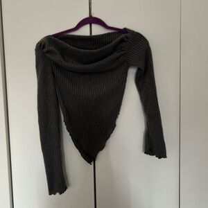 Grey knit top